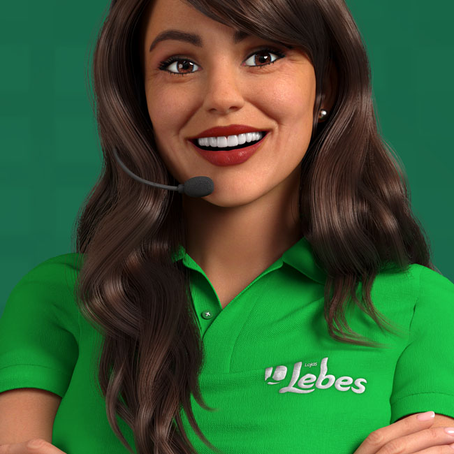 mascote 3D personagem feminina