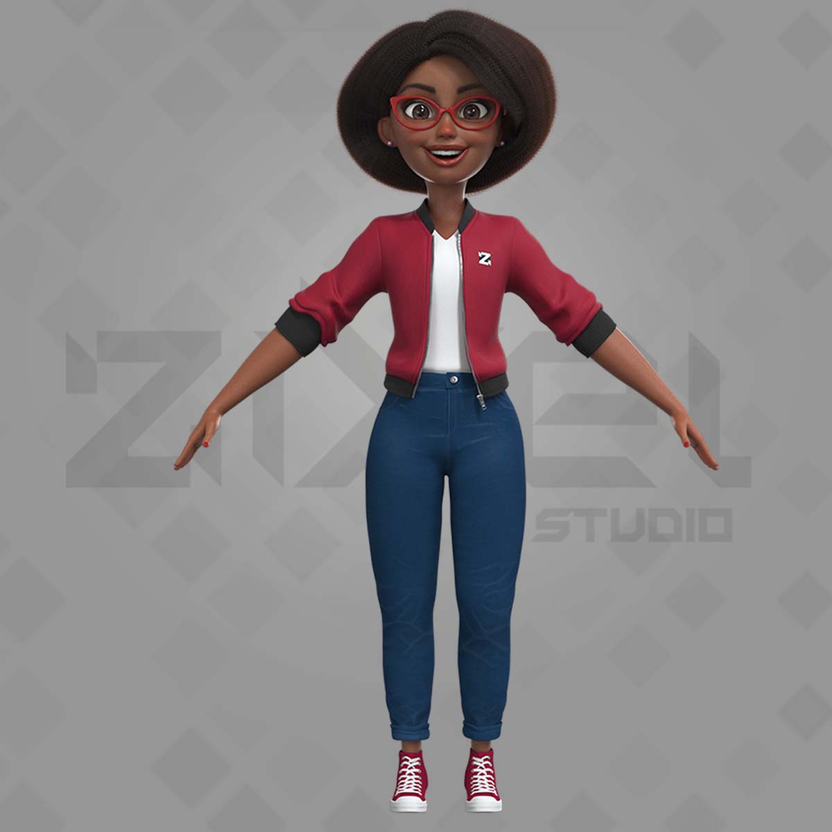 mascote 3D personagem atendente virtual