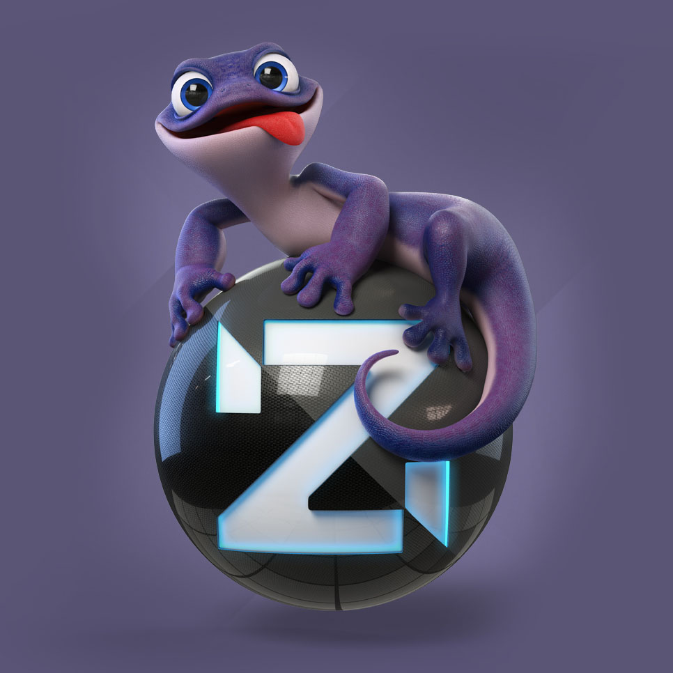 mascote 3D salamandra mascote 3D salamandra
